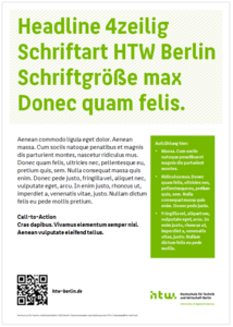 Plakatvorlage der HTW Berlin