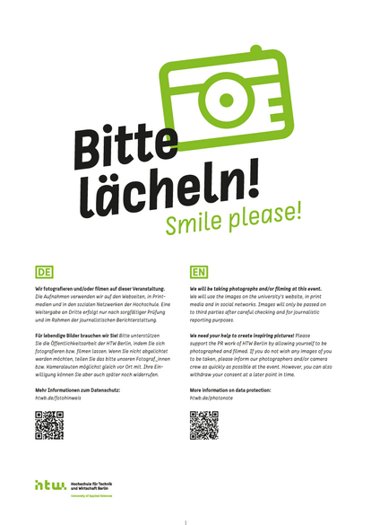 Fotohinweis-Plakat
